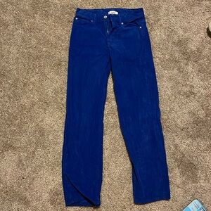 BDG corduroy cut off carpenter pants, Size 24, blue